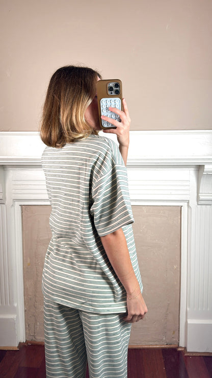 Mint Chip Striped Top
