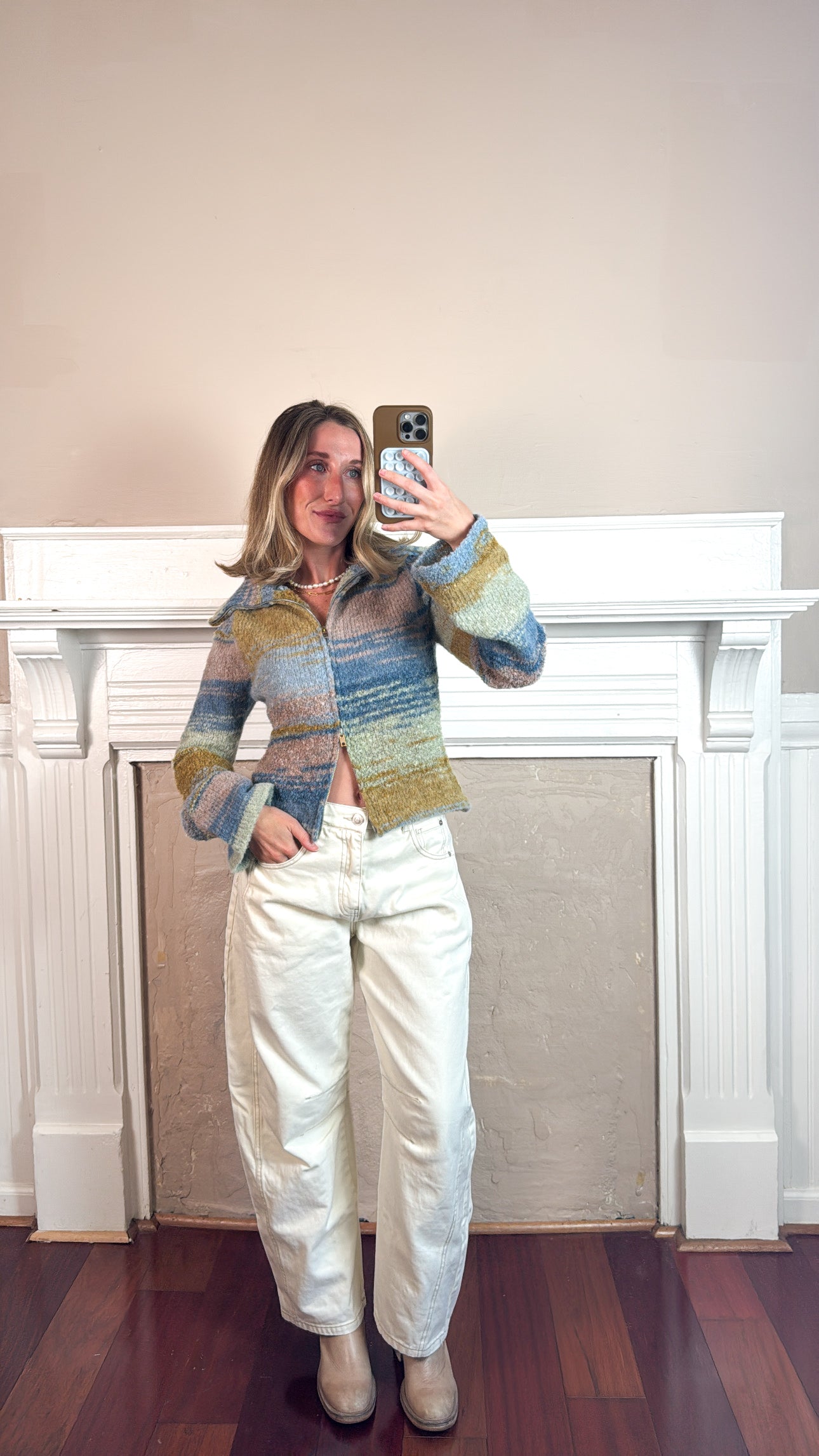 Ombre Zip Up Cardigan - PREORDER