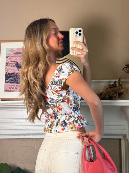 Adeline Floral Peplum Top