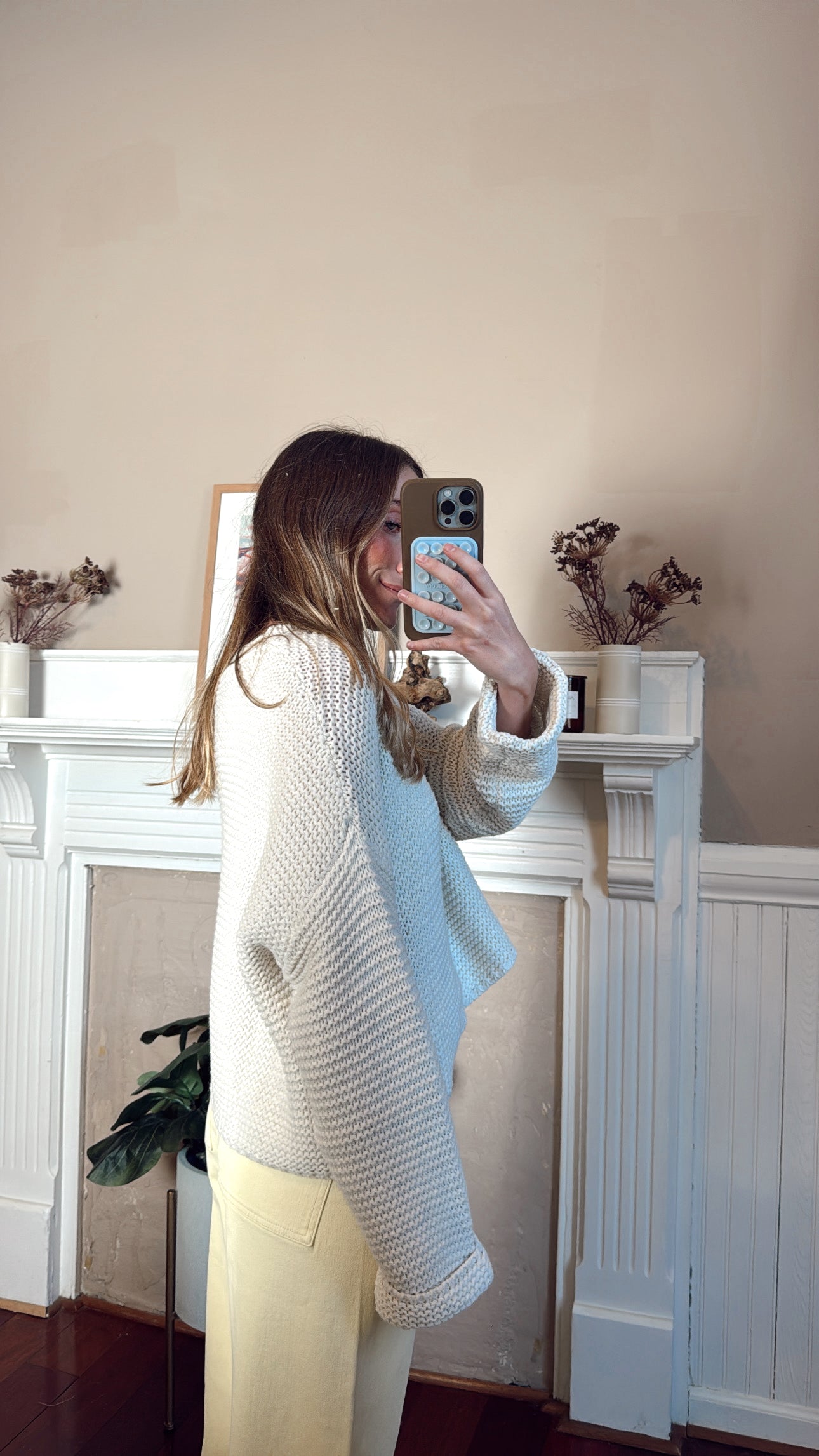 Cassie Crochet Sweater - IVORY