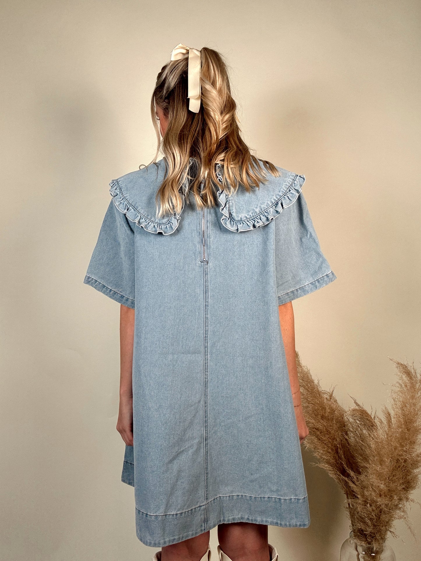 Peter Pan Collar Denim Dress