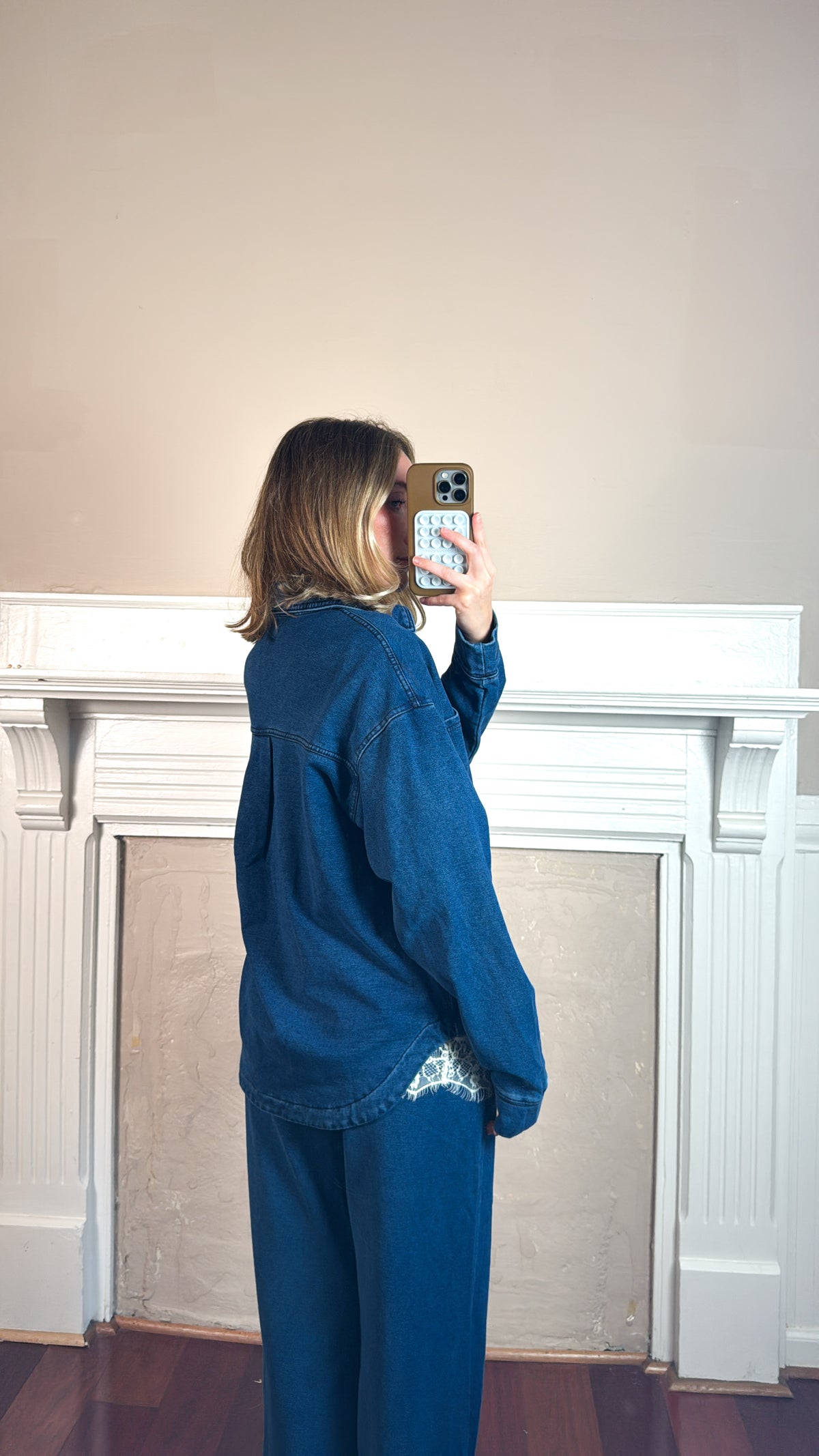 Knit Cotton Button Down Jacket