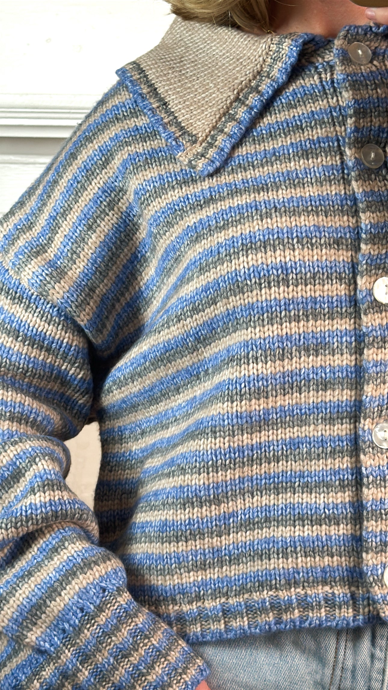 Bella Blue Striped Cardigan