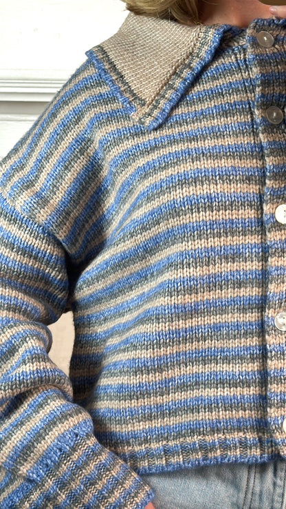 Bella Blue Striped Cardigan
