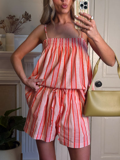 Leia Striped Tank and Shorts Set