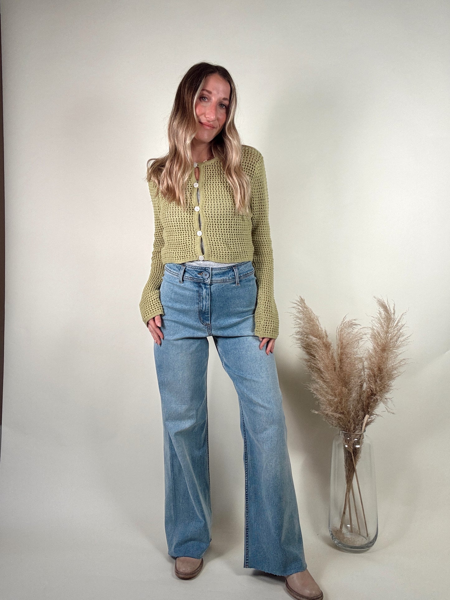 Denim Wide Leg Denim Pants
