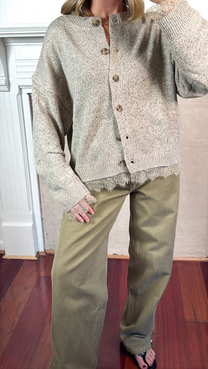 Lace Trim Cardigan