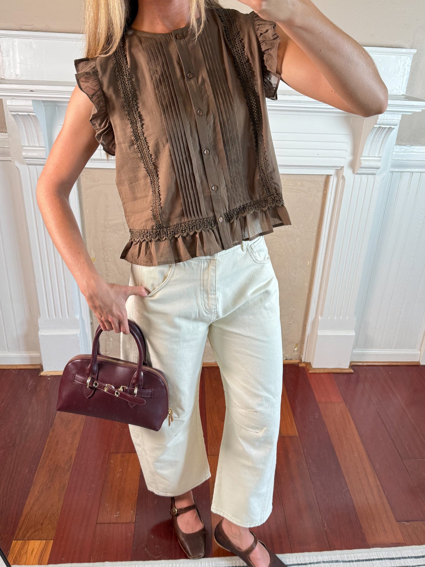 Heirloom Lace Ruffle Blouse