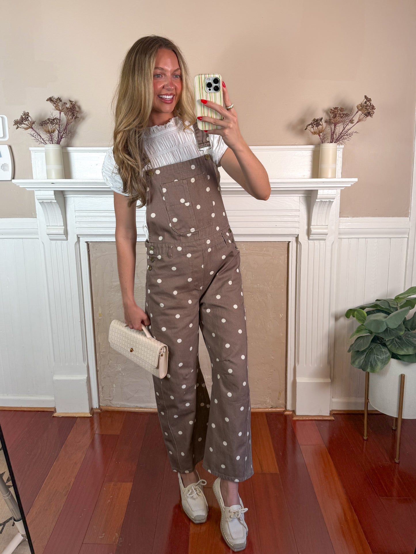 Polka Dot Barrel Overalls