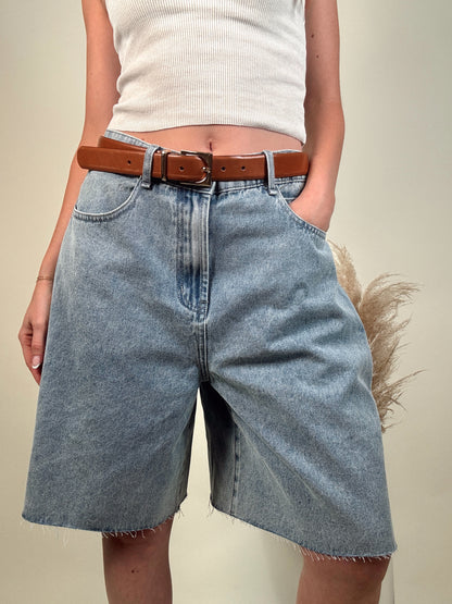 Relaxed Bermuda Denim Shorts