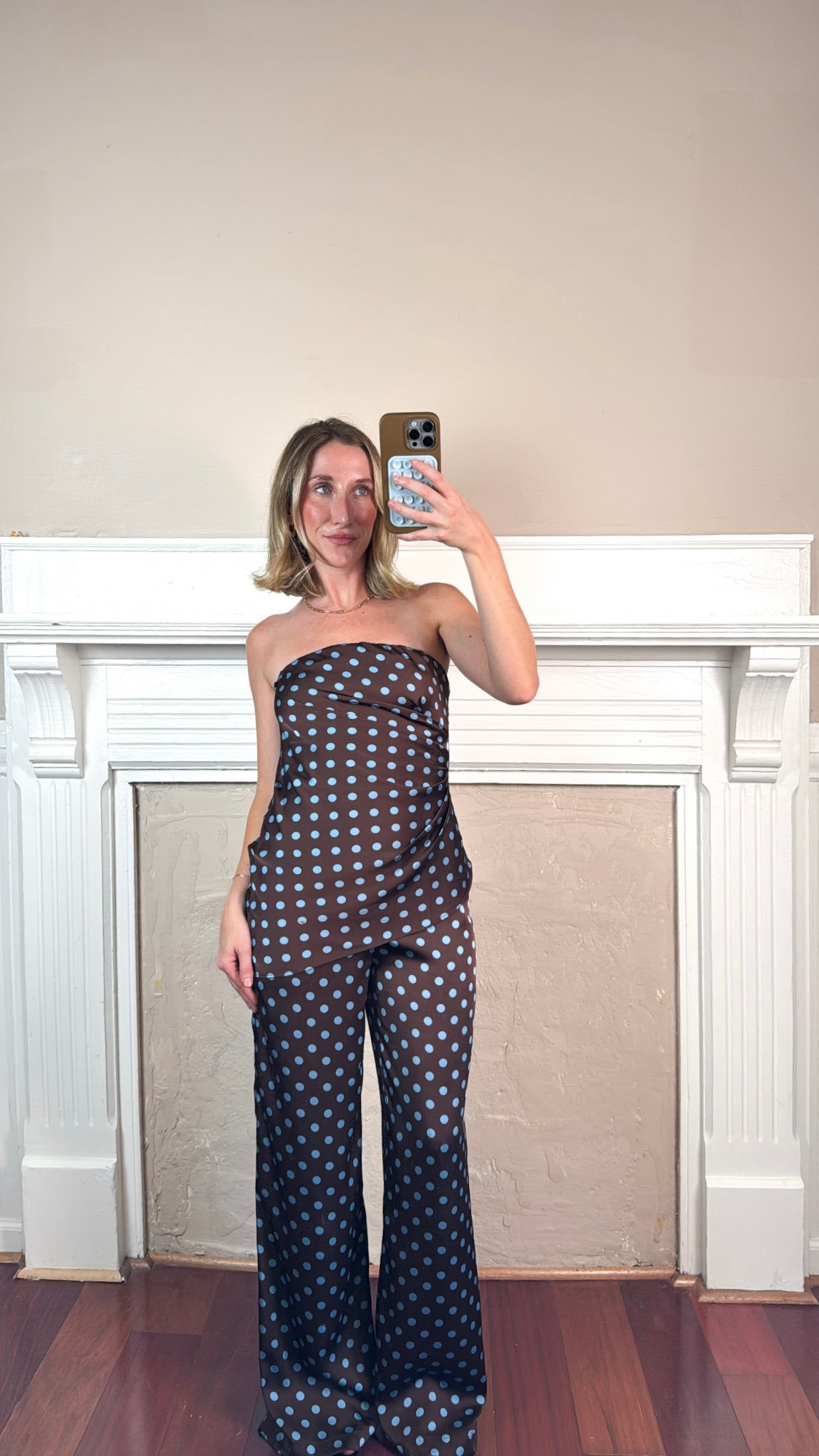 Coco Polka Dot Strapless Top and Pants Set