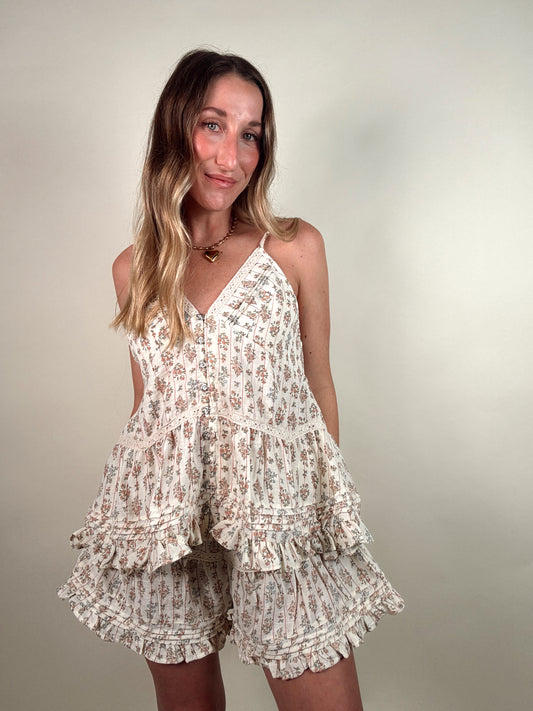 Rosette Top and Shorts set