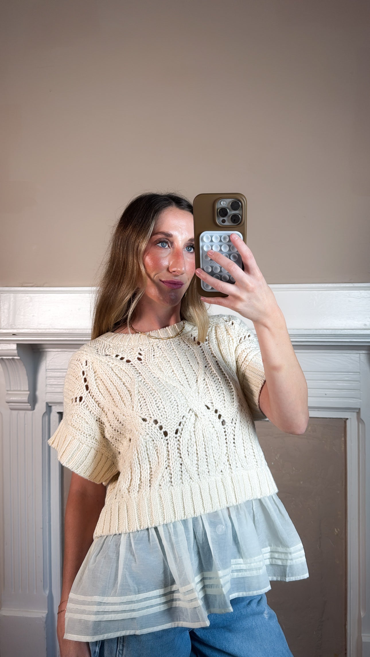 Knit Sweater Peplum Top - PREORDER 3 WEEK