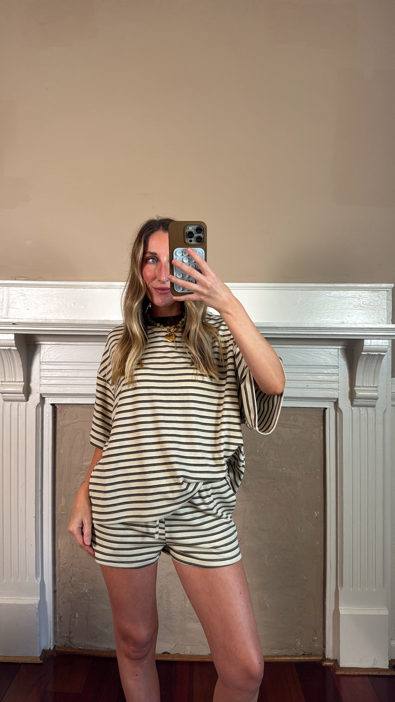 Brownie Striped Top and Shorts set