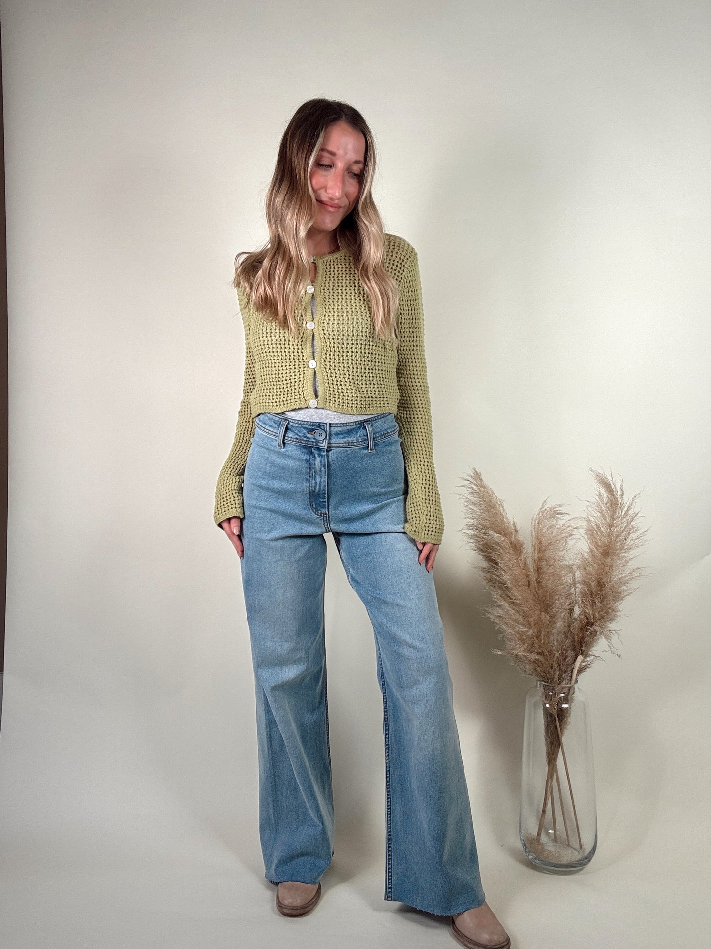 Denim Wide Leg Denim Pants