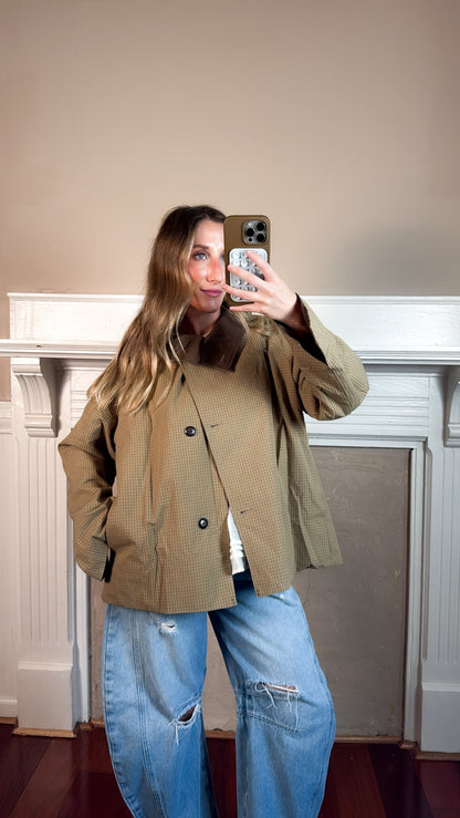 Reversible Plaid Button Jacket - PREORDER 2 WEEK