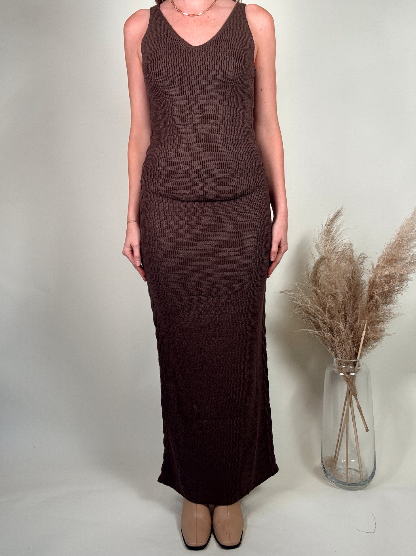 Shawna Knit Skirt and Tank Set