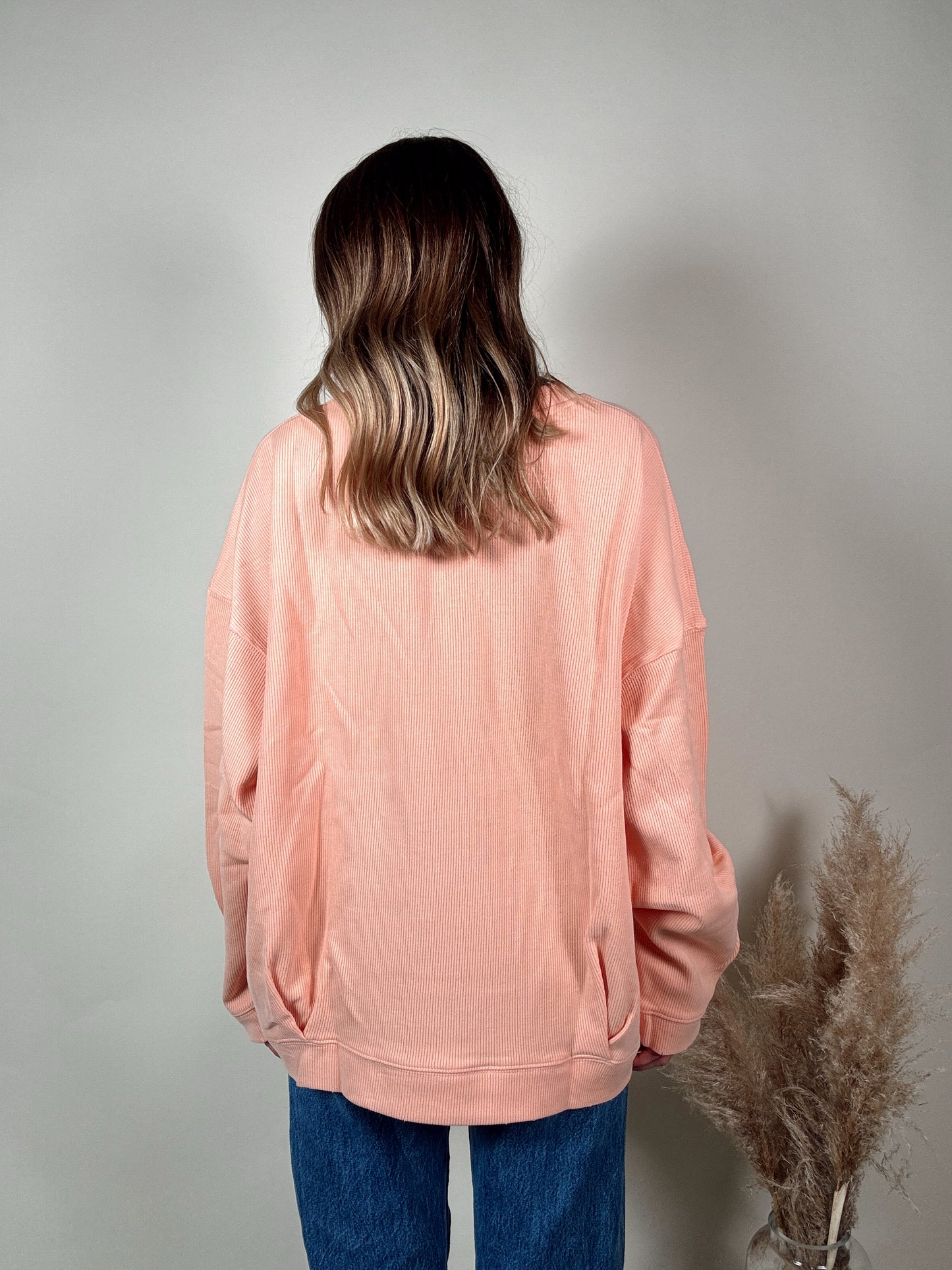 Around Town Crew Pullover - Apricot