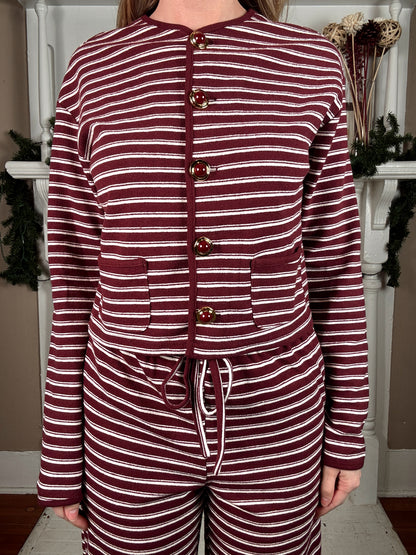 Candy Cane Cardigan and Pants Set