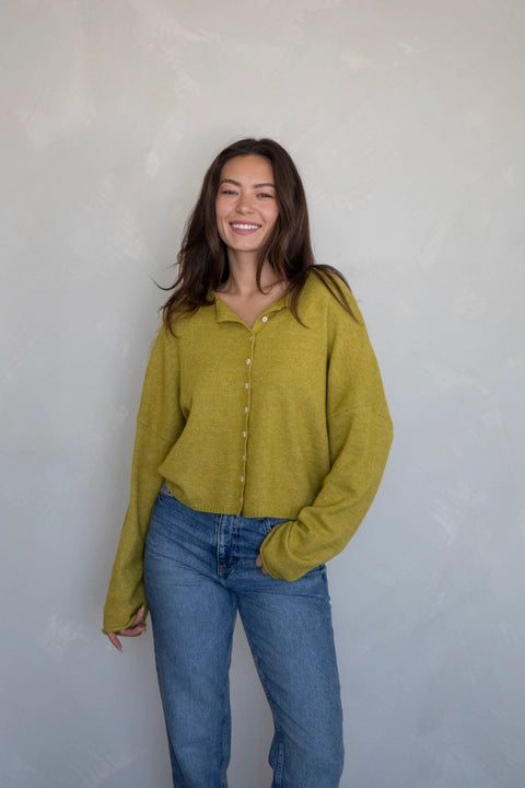 Nola Cardigan - Dijon Yellow