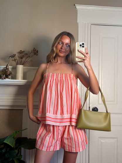 Leia Striped Tank and Shorts Set