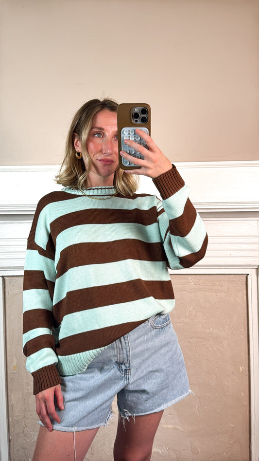 Mint Chocolate Crewneck Sweater
