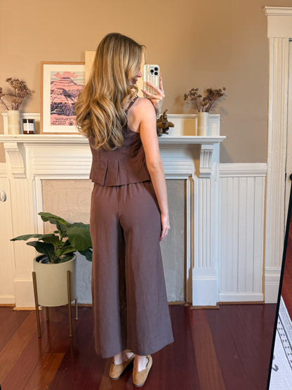 The Jocelyn Set | Top and Pants Linen Set
