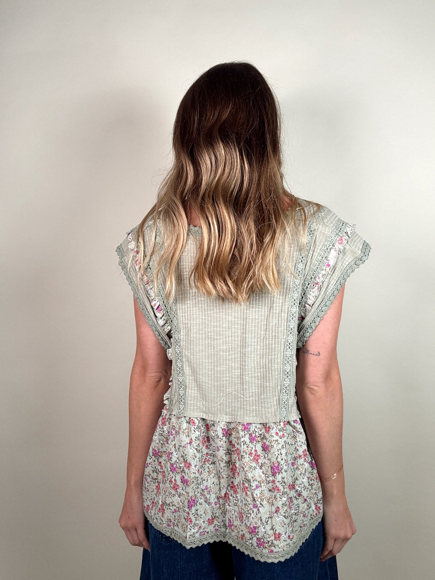 Sage Floral Blouse