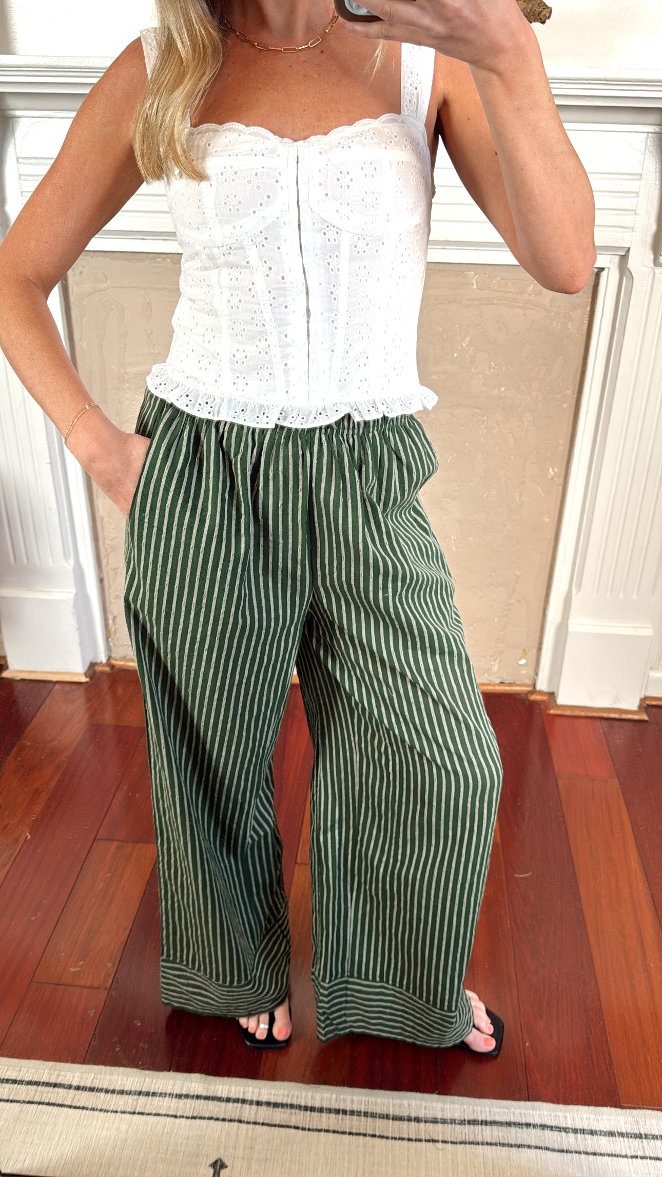 Lenora Linen Striped Pants