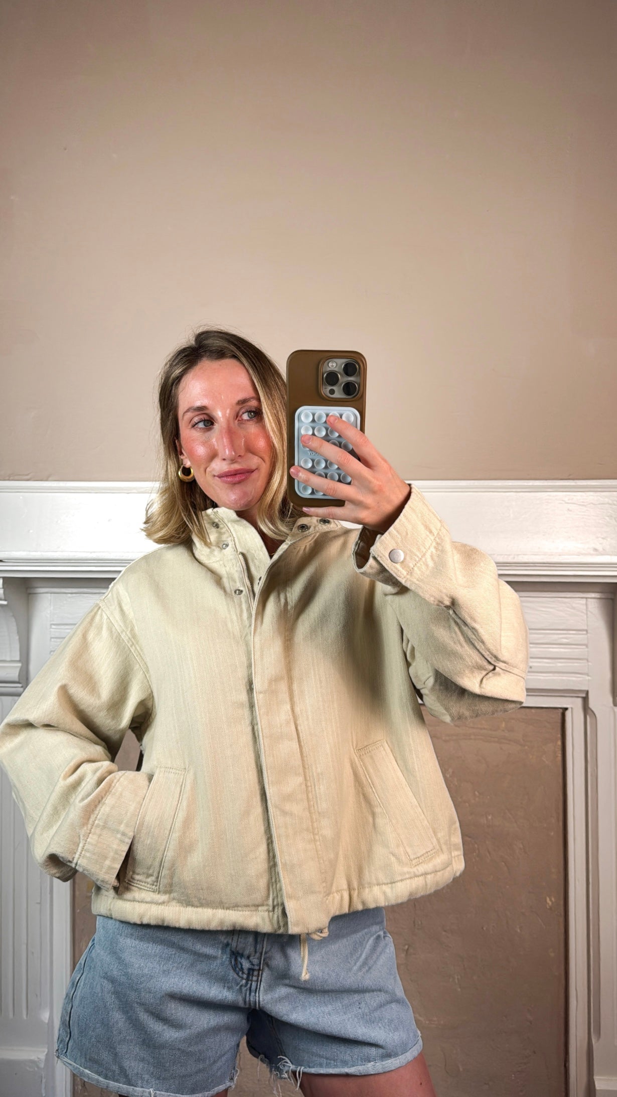 Washed Beige Jacket