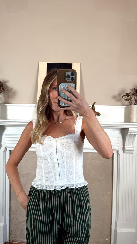 Mara Eyelet Tank Top