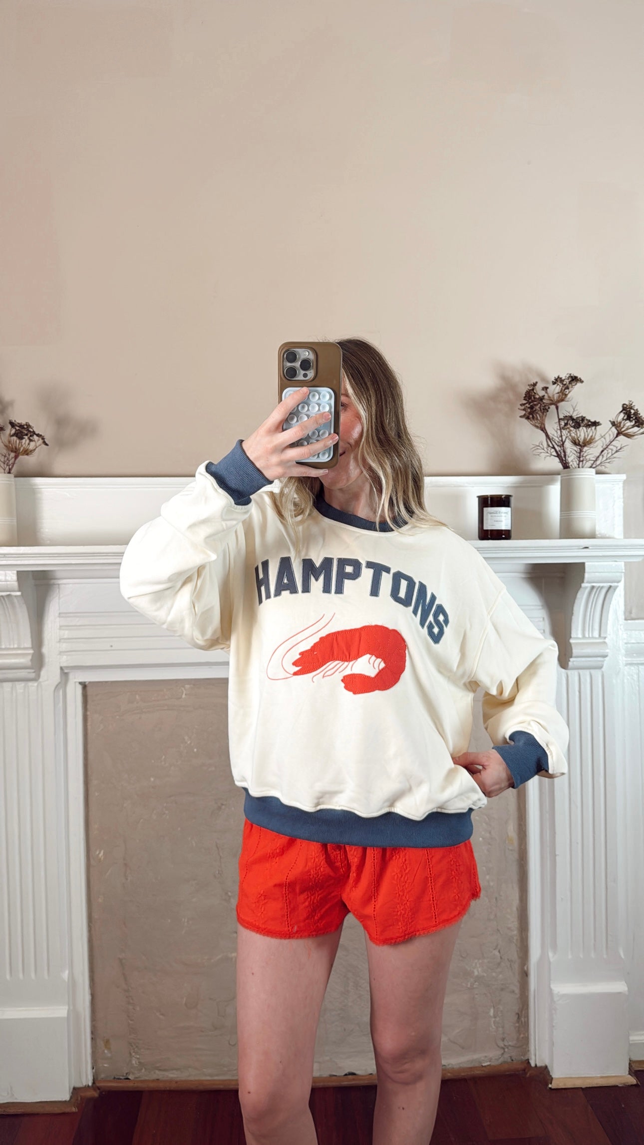 Hamptons Sweatshirt - Shrimp