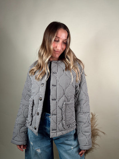 Plaid Ruffled Jacket