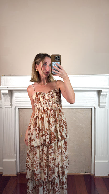 Averil Tiered Printed Maxi Dress
