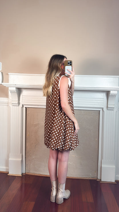 Polka Dot Bubble Mini Dress