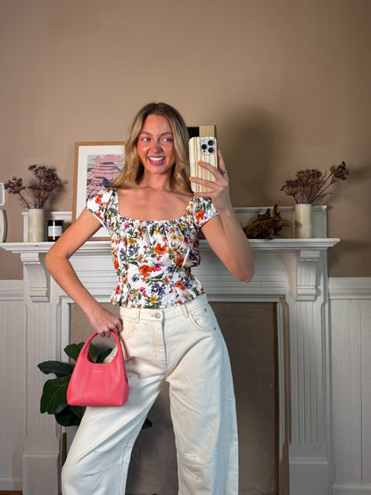 Adeline Floral Peplum Top