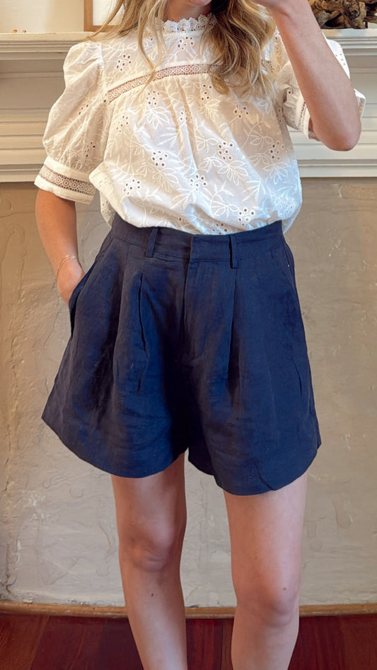 Lina Linen Tailored Shorts