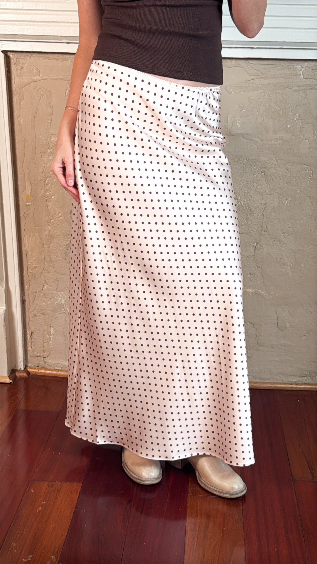 Gage Micro Dot Maxi Skirt