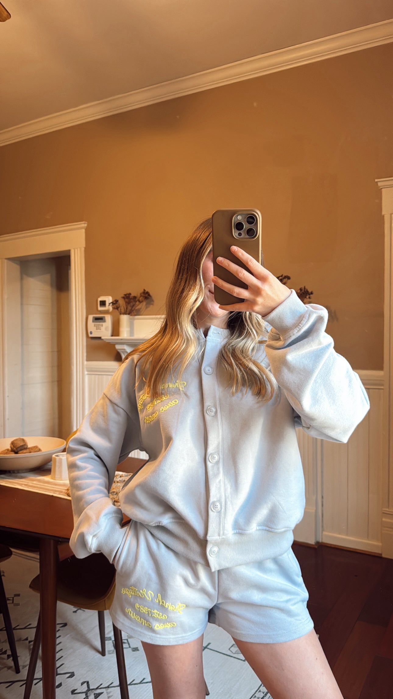 French Vintage Top and Shorts Set