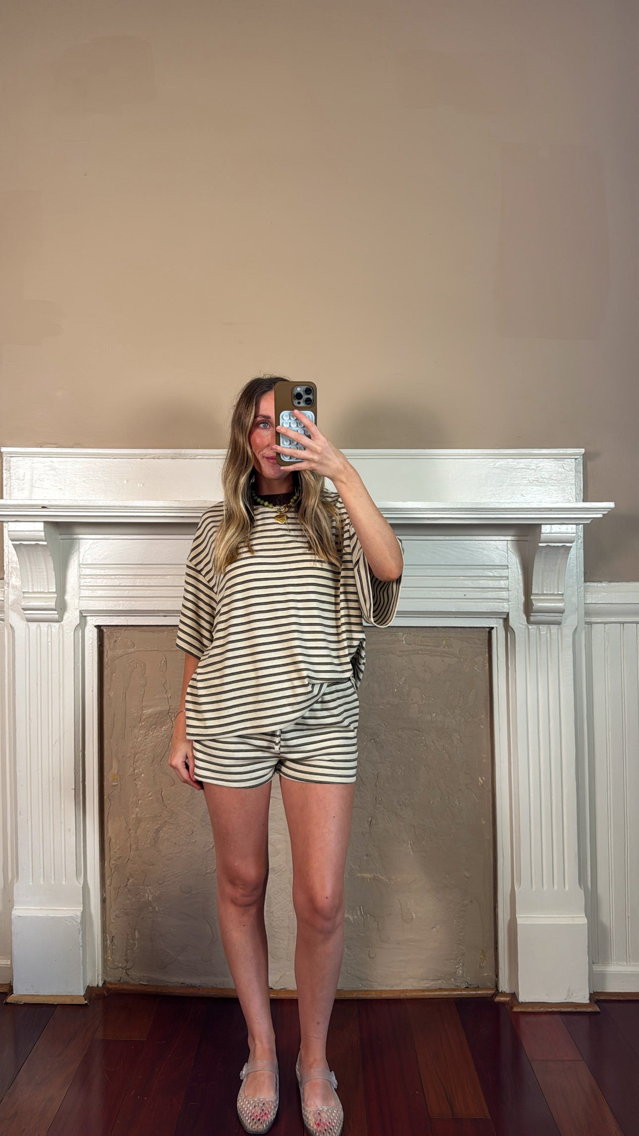 Brownie Striped Top and Shorts set