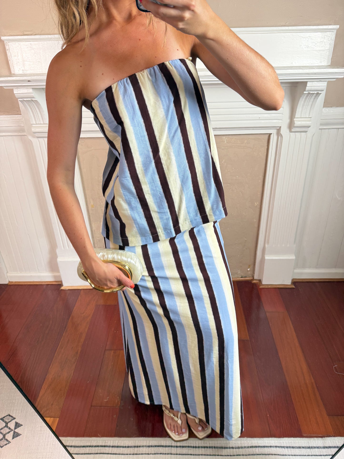 Paradise Striped Maxi Skirt
