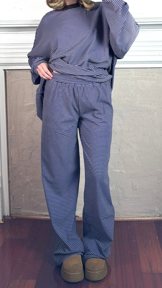 Lavender Chocolate Striped Pants