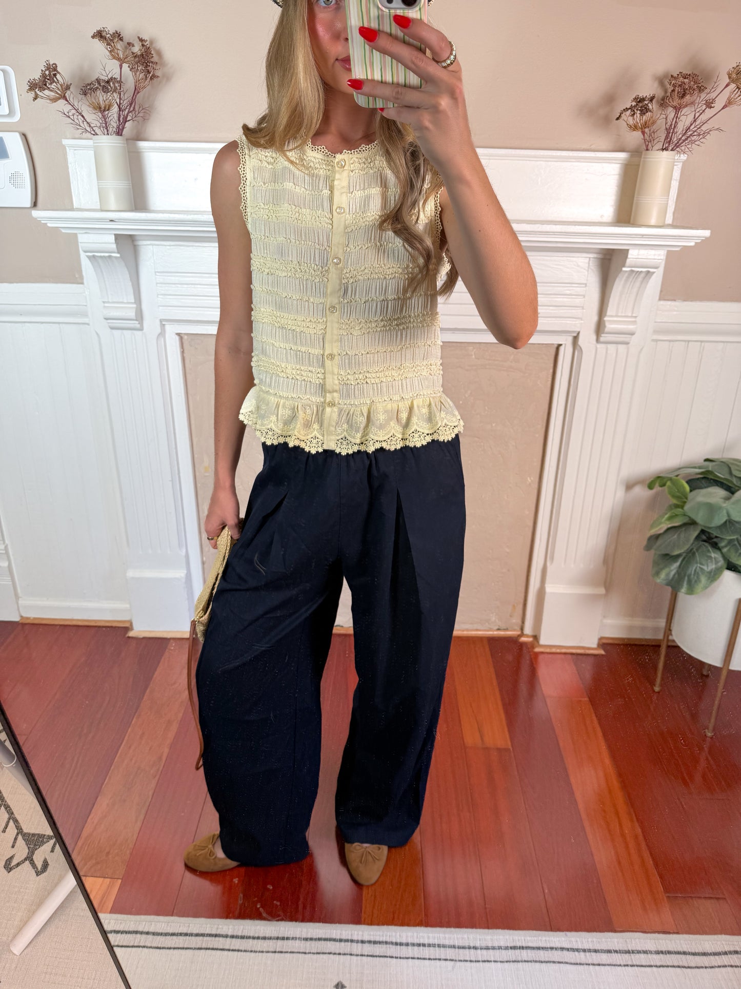 Linen Tuck Pants