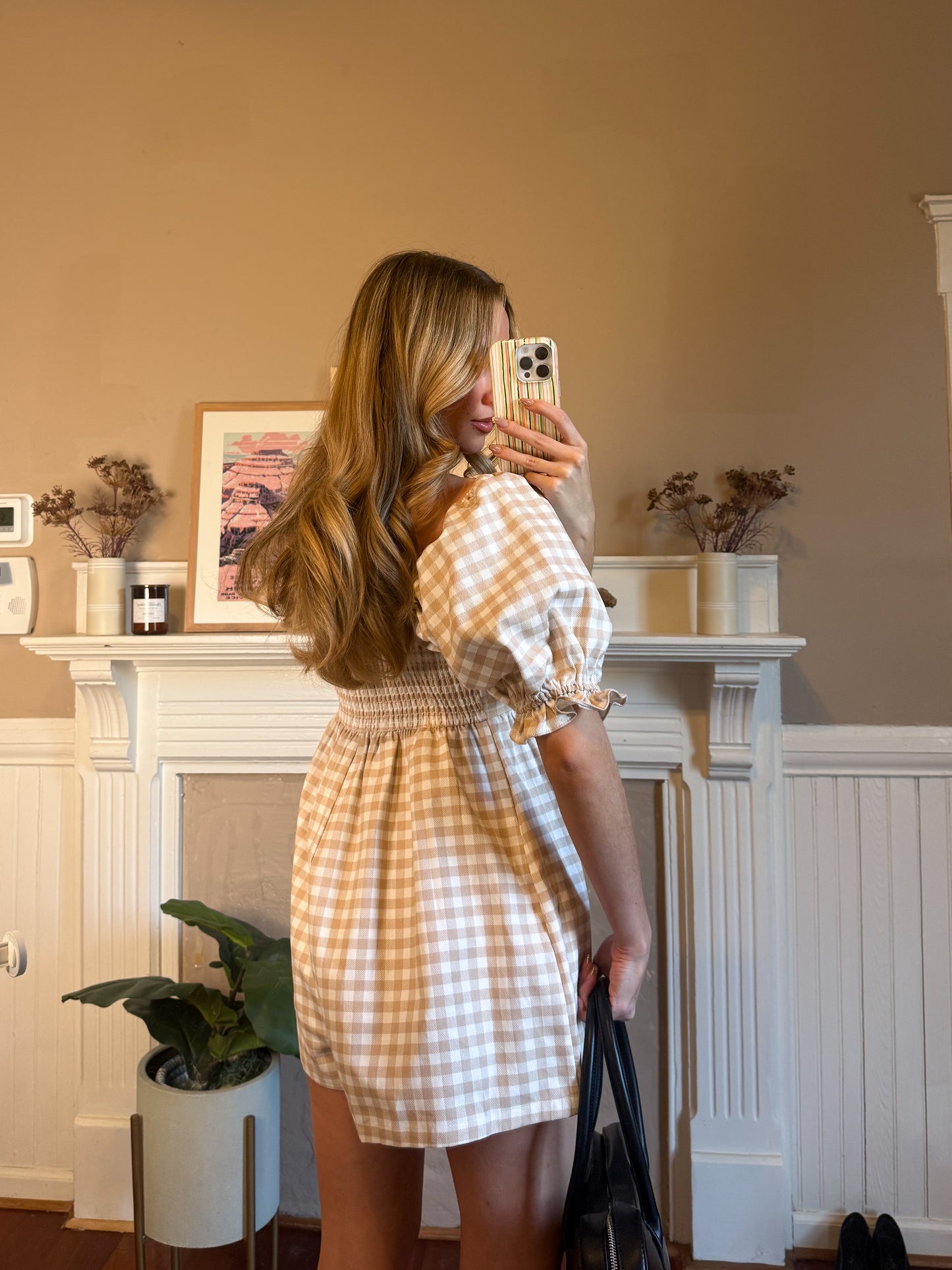 Sienna Gingham Babydoll Romper