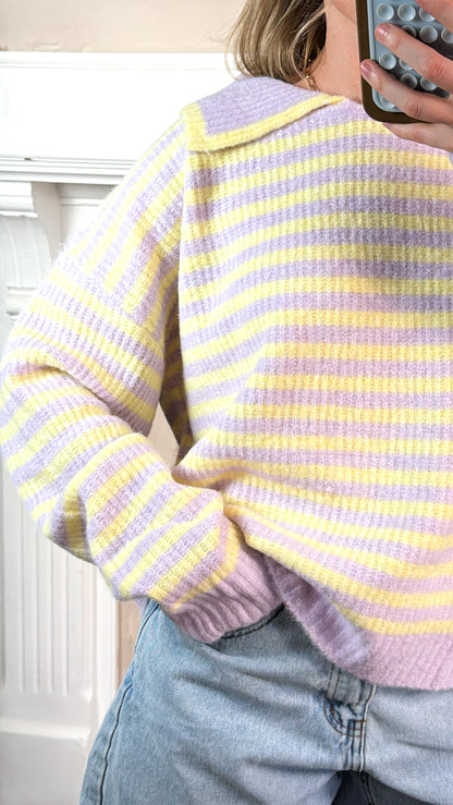 Lavender Striped Sweater