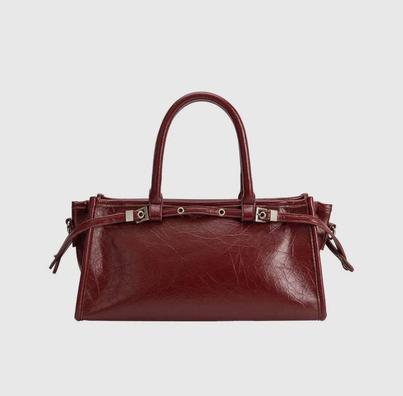 Rhonda Burgundy Top Handle Bag
