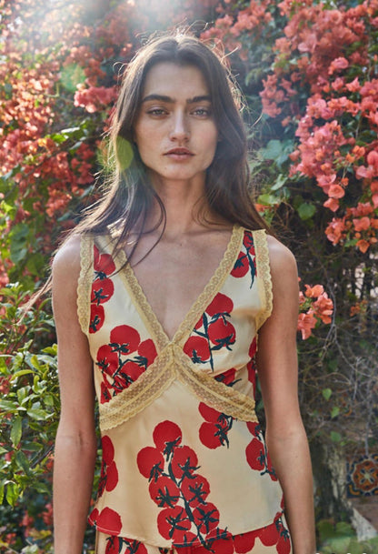 Romabella Satin Lace Top