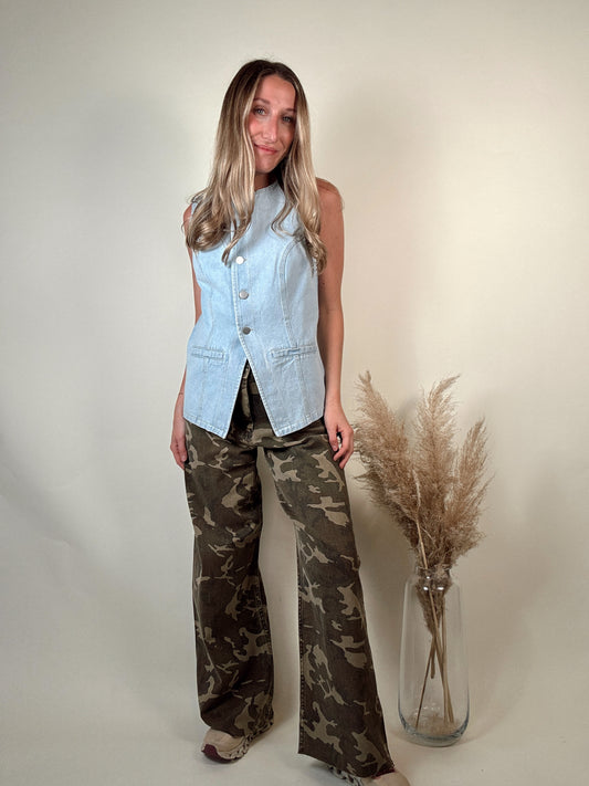 Camouflage Print Pants