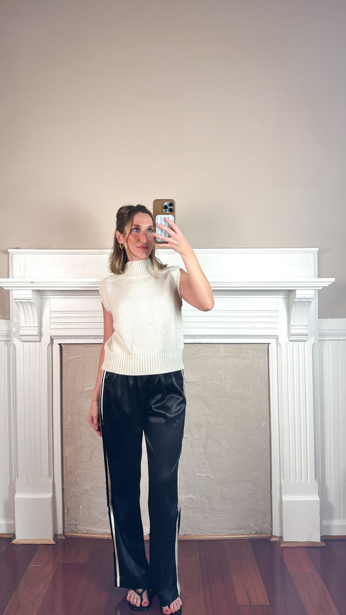 Cove Satin Pant - Side Stripe Satin Pants