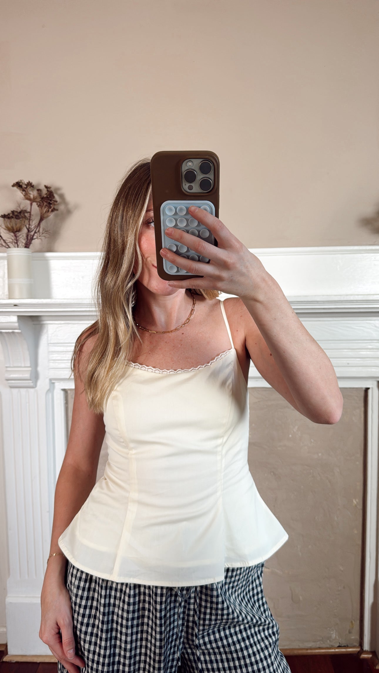 Johnny Sleeveless Peplum Cami Top